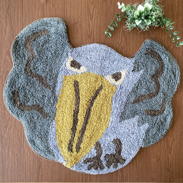 マット ハシビロコ 玄関 お風呂場 リビング 約61cm×H46cm kmt006